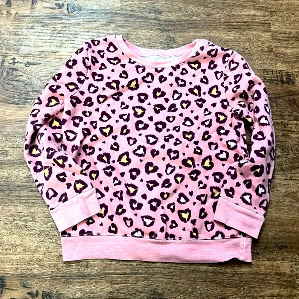Crewneck sweatshirt girls leopard 🐆